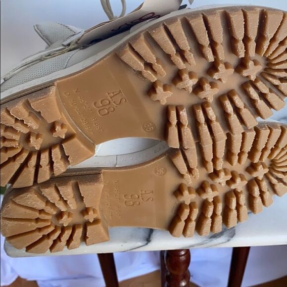 A.S. 98 Bruce White Leather Hiker - Picture 7 of 8